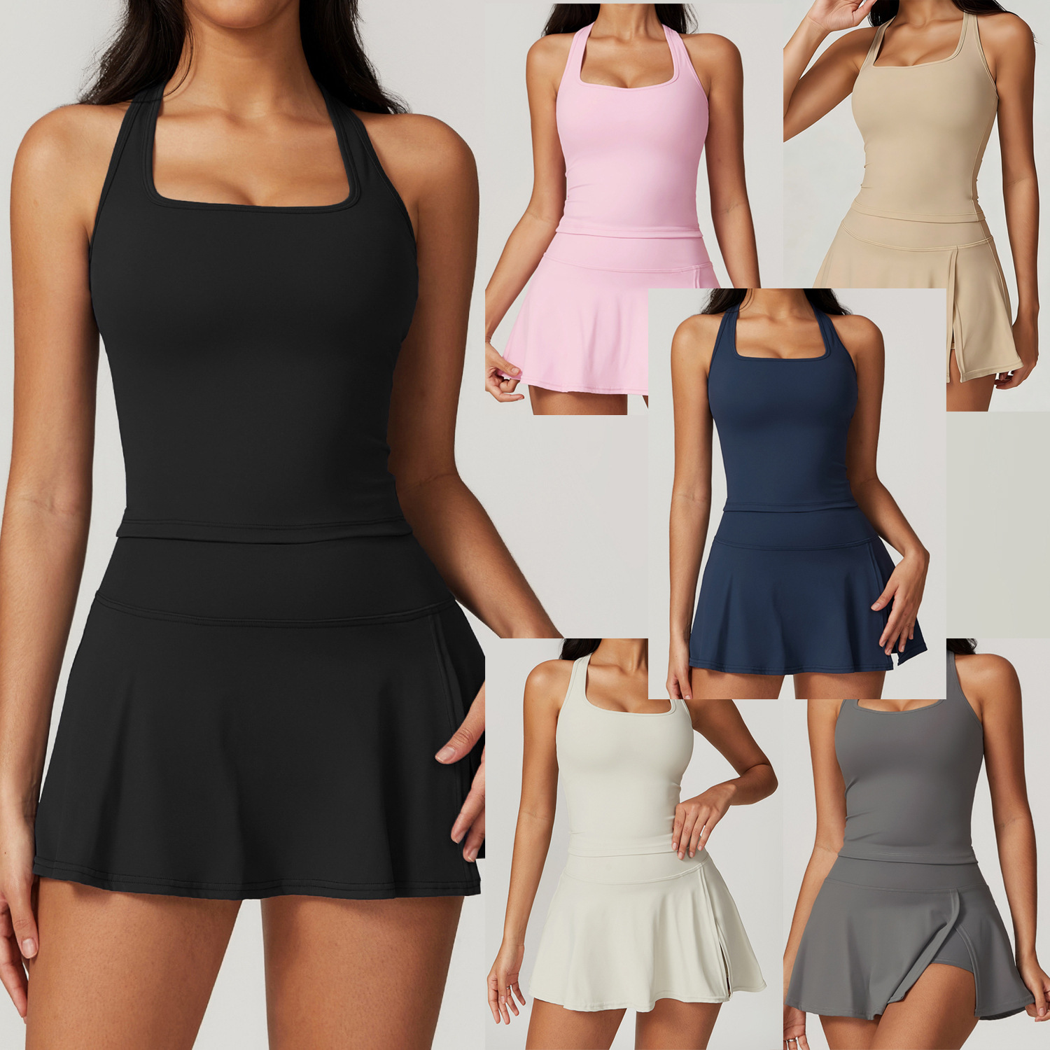 2 Piece Tennis Dresses for Wom - Crop Top Crochet 评论和价格