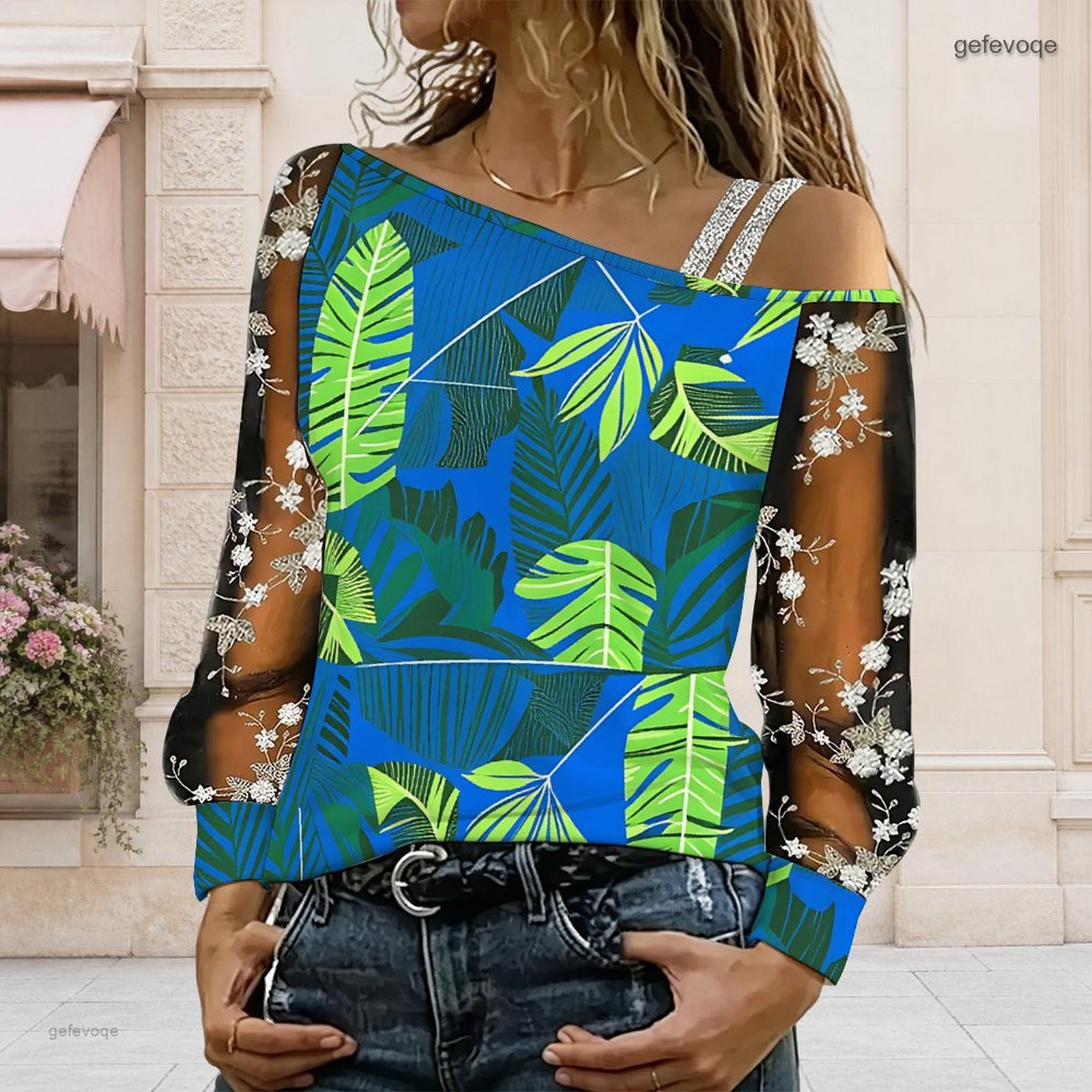 Women Off Shoulder Blouse Asym - Blouse Off Shoulder 评论和价格
