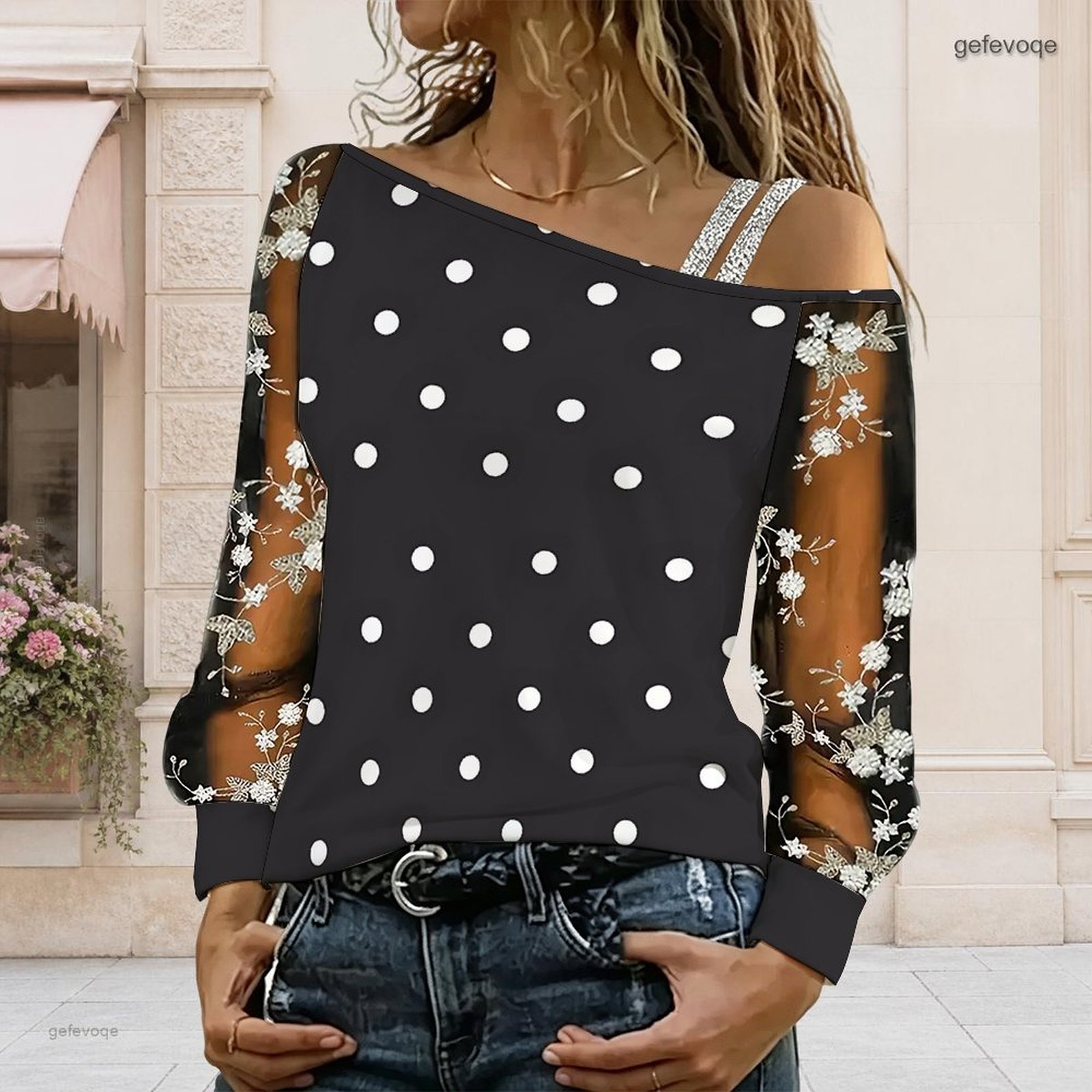 Women Off Shoulder Blouse Asym - Blouse Off Shoulder 评论和价格