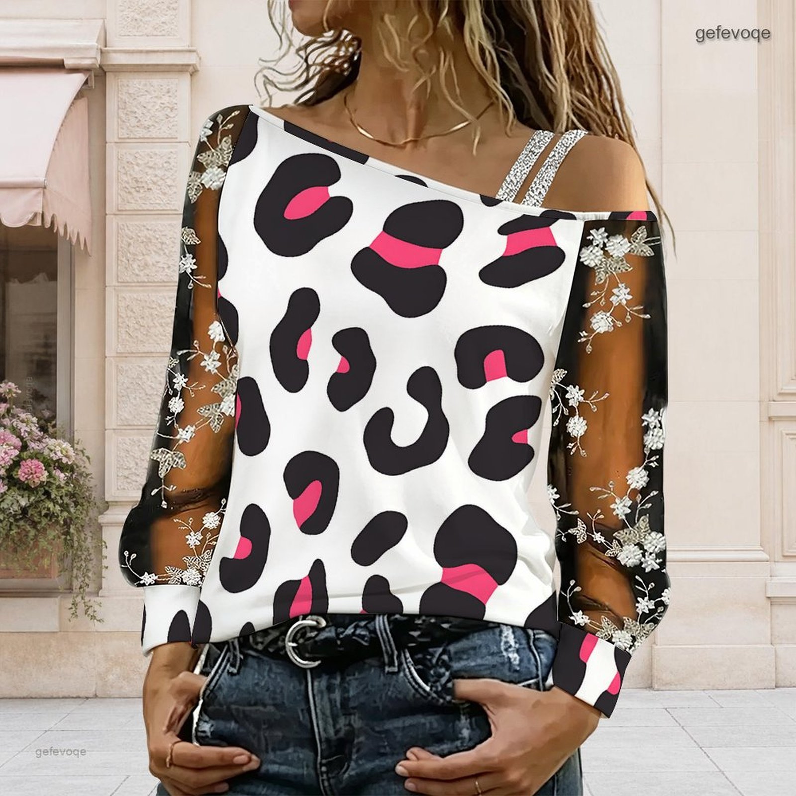Women Off Shoulder Blouse Asym - Blouse Off Shoulder 评论和价格