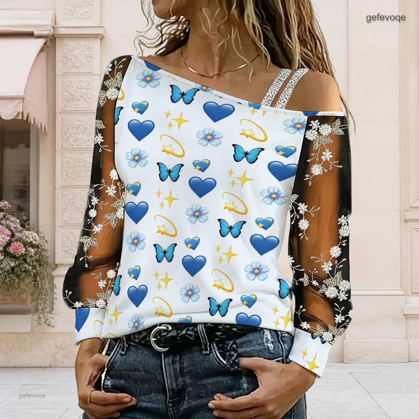 Women Off Shoulder Blouse Asym - Blouse Off Shoulder 评论和价格
