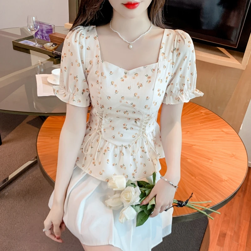Vintage Summer Printed Blouses - Romper Floral Print 评论和价格