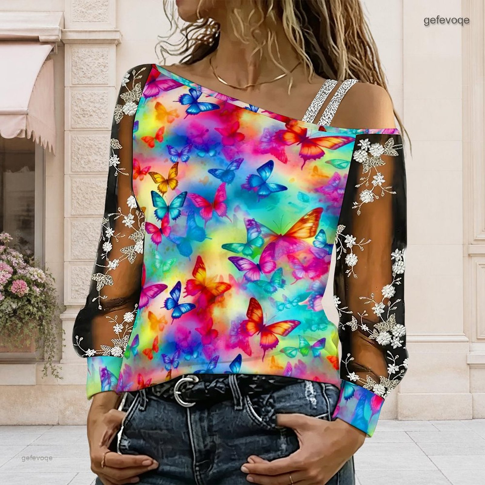 Women Off Shoulder Blouse Asym - Blouse Off Shoulder 评论和价格