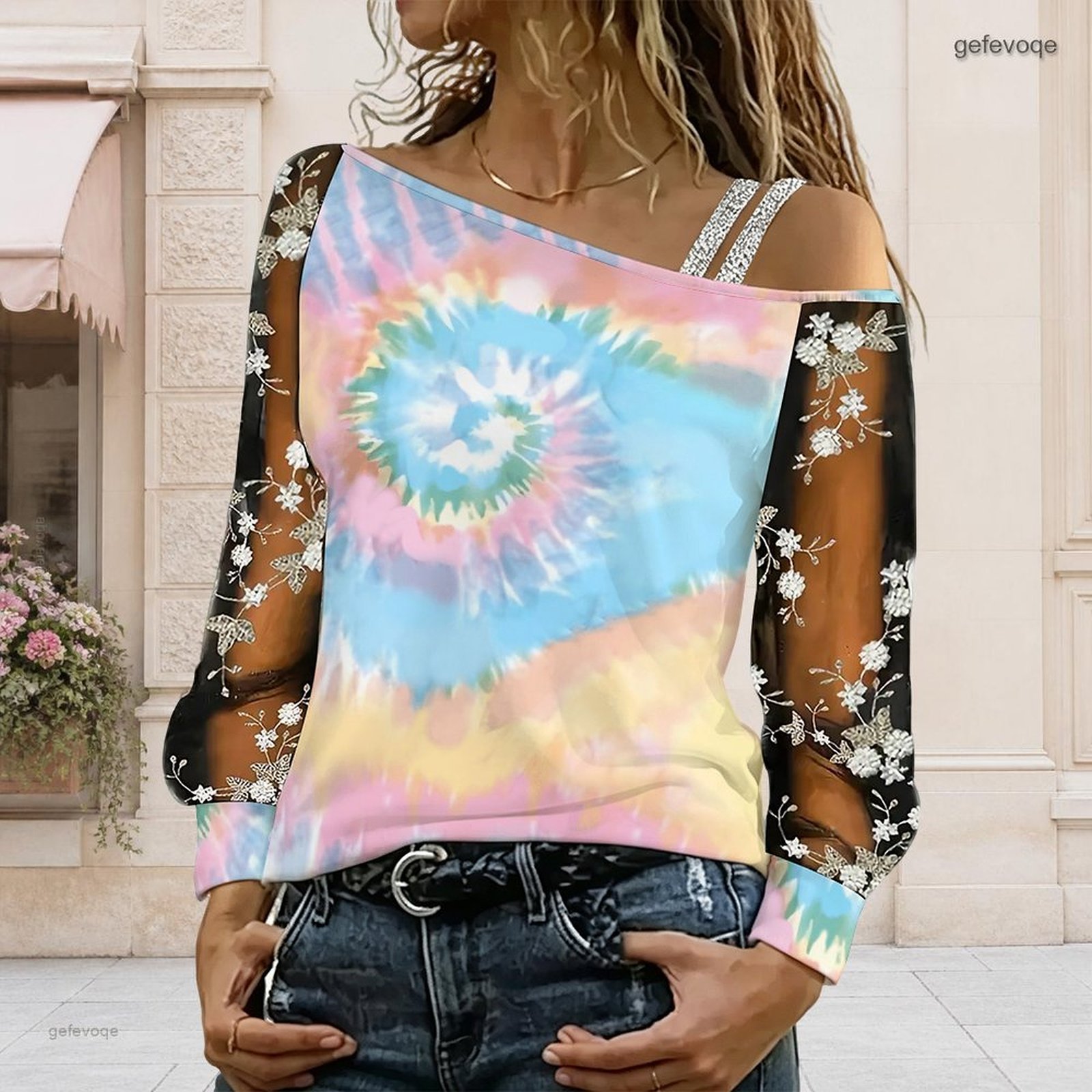 Women Off Shoulder Blouse Asym - Blouse Off Shoulder 评论和价格