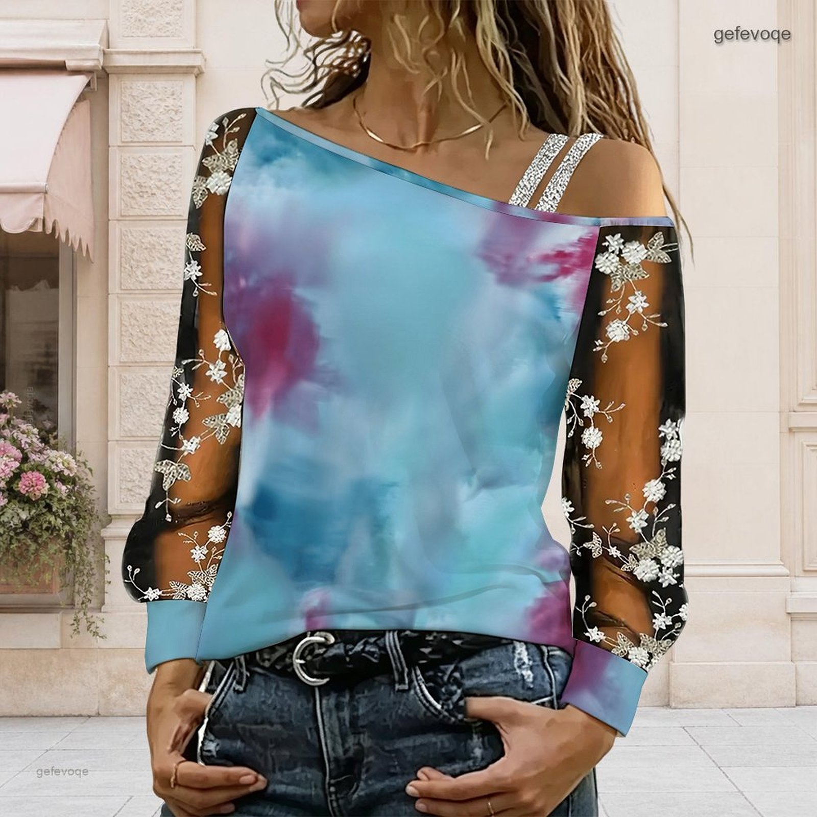 Women Off Shoulder Blouse Asym - Blouse Off Shoulder 评论和价格