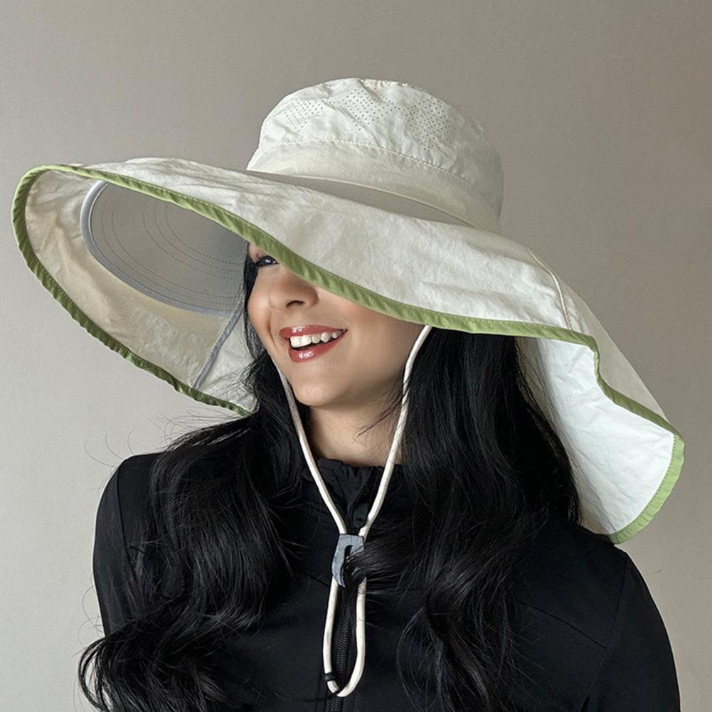 Women Sun Hat with Neck Flap W - Hat Floppy Wide 评论和价格