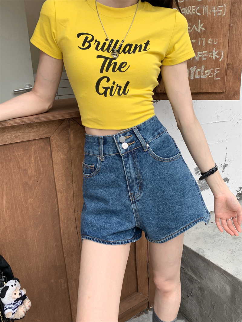 Blue denim shorts for women su - Shorts Denim Frayed 评论和价格