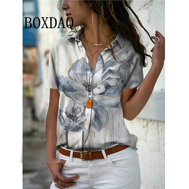 Summer Women Shirt Vintage Flo - Romper Floral Print 评论和价格